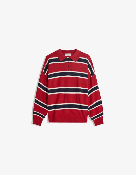Polo collar sweater